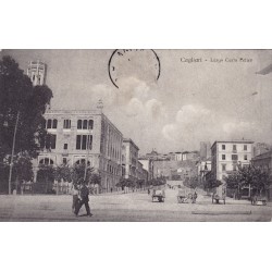 CAGLIARI LARGO CARLO FELICE  VIAGGIATA 1911